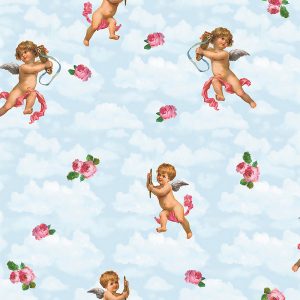 Cherubs Sky Roman Blind