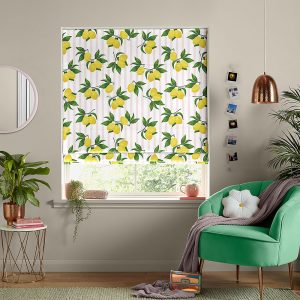 Summer Lemon Pink Roman Blind