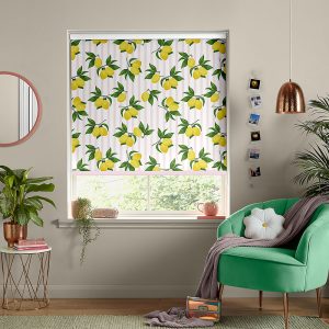 Summer Lemon Pink Roller Blinds