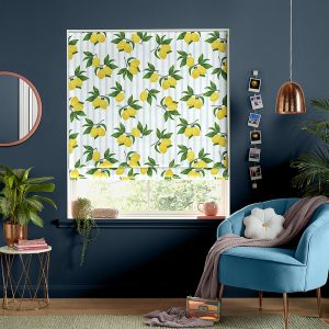 Summer Lemon Sky Roman Blind