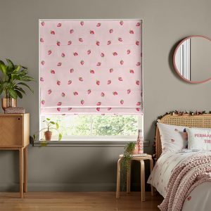 Strawberry Pink Roman Blind