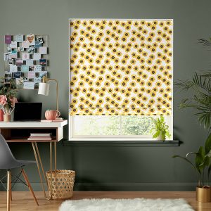 Summer Sunflower Yellow Roman Blind