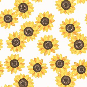 Summer Sunflower Yellow Roman Blind