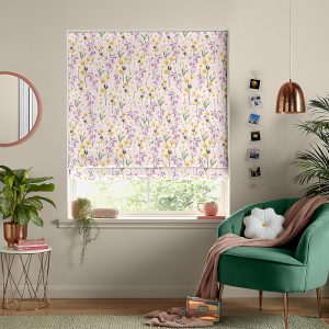 Pretty Prairie Pink Roman Blind