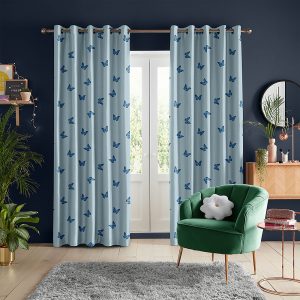 Butterfly Blue Curtain