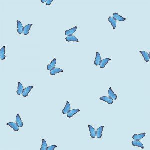 Butterfly Blue Curtain