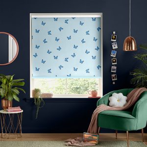 Butterfly Blue Roller Blinds