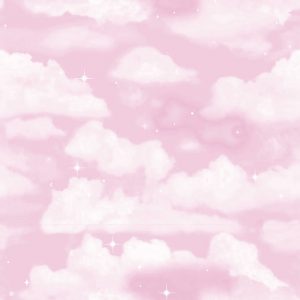 Clouds Pink Curtain