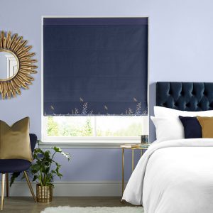 Wisteria Navy Roman Blind