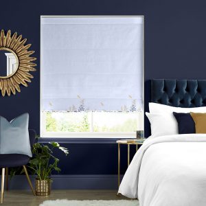 Wisteria Pale Blue Roman Blind