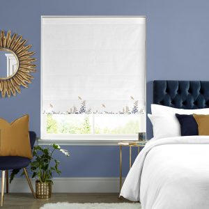 Wisteria White Roman Blind