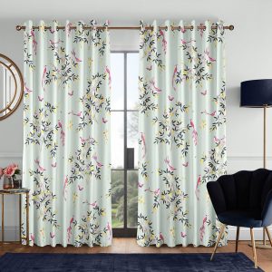 Birds & Trellis Duckegg Curtain