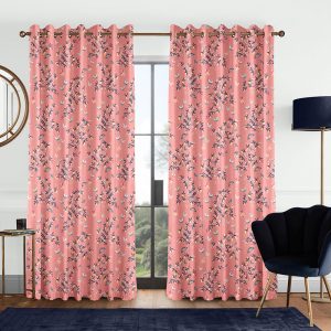 Butterflies & Trellis Peach Curtain