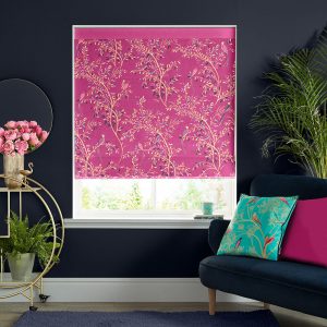 Birds of Paradise  Fuchsia Roman Blind