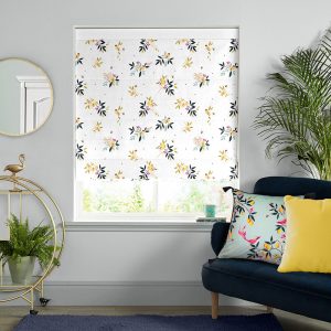 Lemon Cluster White Roman Blind