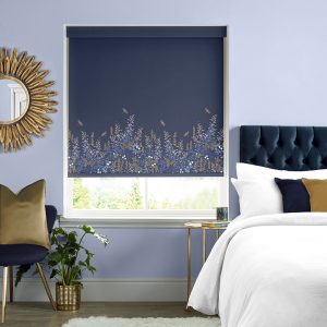 Wisteria Navy Roller Blinds