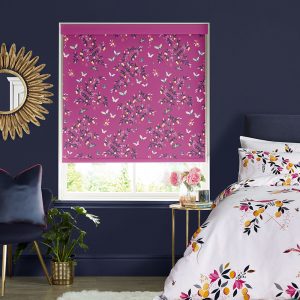 Butterflies & Trellis Purple Roller Blinds