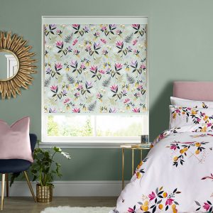 Orchard Floral Duckegg Roller Blinds