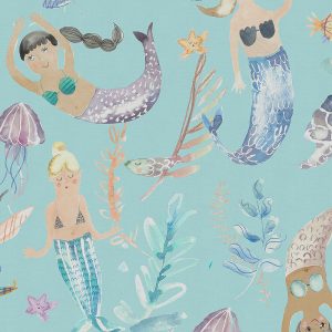 Mermaids Party Aqua Curtain