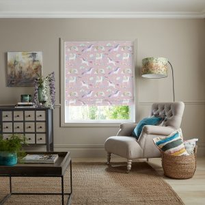 Unicorn Dance Blossom Roman Blind