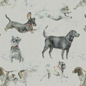 Dashing Dogs Linen Roller Blinds