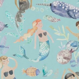 Mermaids Party Aqua Roller Blinds