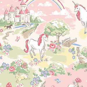 Magical Scenic Pink Roman Blind