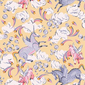 Unicorn Yellow Roman Blind