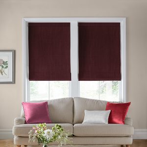 Swanson Dark Cranberry Roman Blind