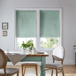 Easton Grey Green Roman Blind