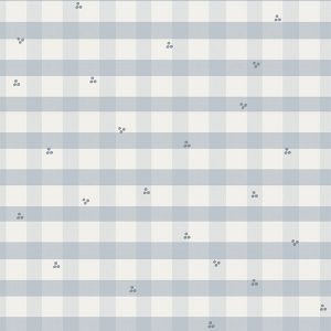 Alphabet Gingham Blue Roman Blind