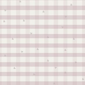 Alphabet Gingham Pink Roman Blind