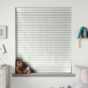 Alphabet Gingham Sage Roman Blind