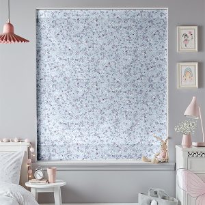 Blossoms Blue Roman Blind