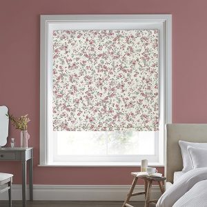 Blossoms Blush Roman Blind