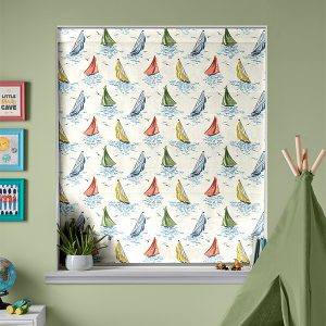 A'hoy Sail Boats Multi Roman Blind