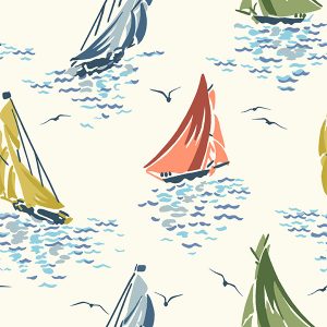 A'hoy Sail Boats Multi Roman Blind