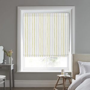 Painterly Stripe Yellow Roman Blind