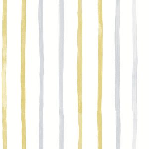 Painterly Stripe Yellow Curtain