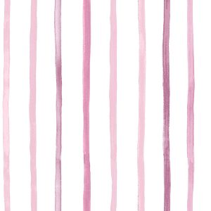 Painterly Stripe Pink Curtain