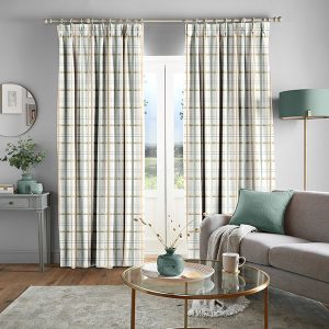 Burford Check Ochre Curtain