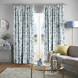 Rambling Rector Blue Sky Curtain