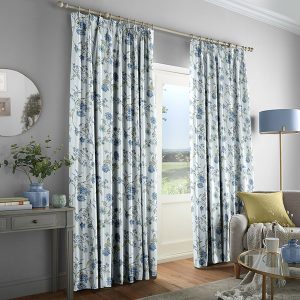 Rambling Rector Blue Sky Curtain