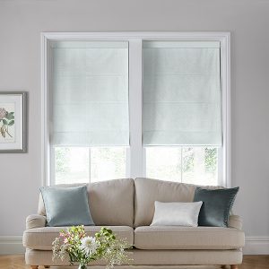 Sycamore Pale Seaspray Roman Blind