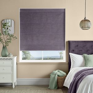 Swanson Dark Sugared Violet Roman Blind