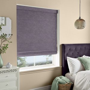 Swanson Dark Sugared Violet Roman Blind