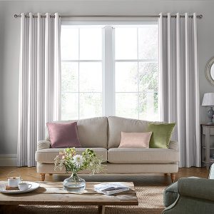 Burnsall Stripe Mulberry Curtain