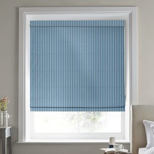 Burnsall Stripe Seaspray Roman Blind