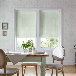 Candy Stripe Bottle Green Roman Blind