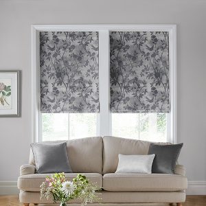 Eglantine Silhouette Woven Dove Roman Blind